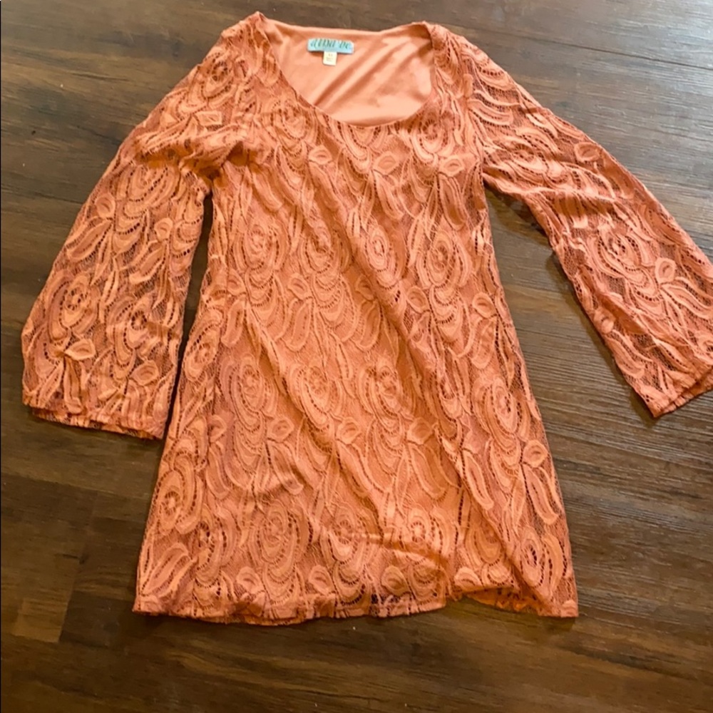 A pink short dress.